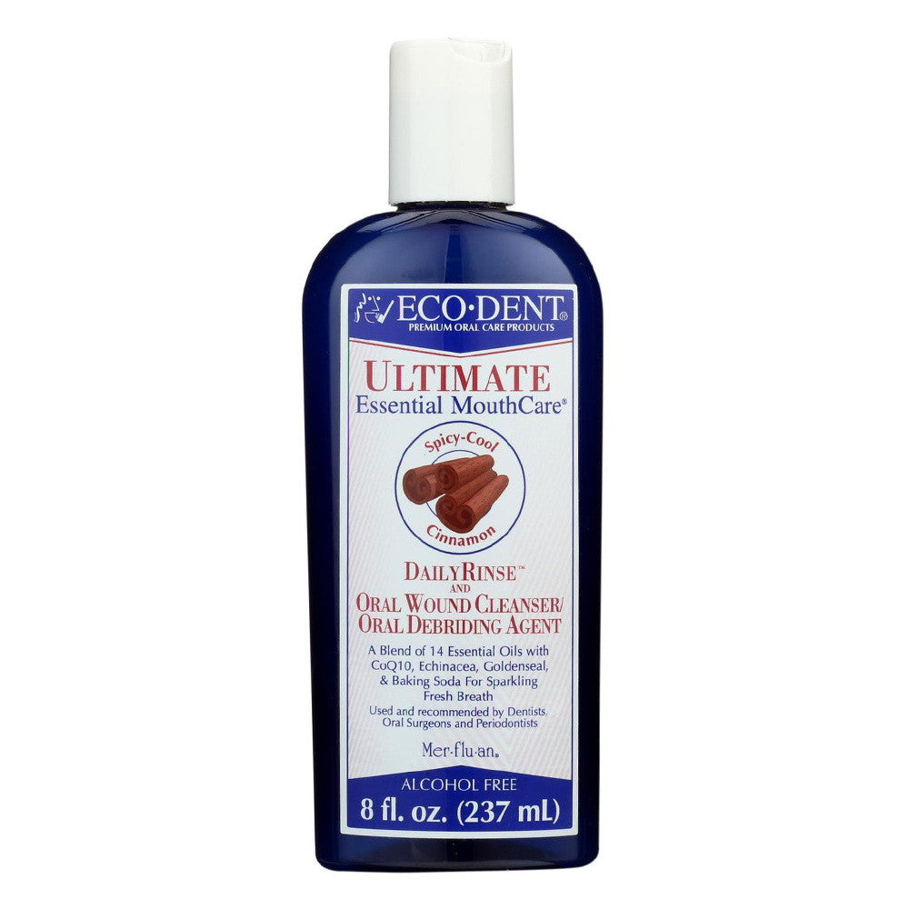 Eco-Dent Ultimate Essential Mouth Care Natural Daily Rinse, Cinnamon, 8 oz